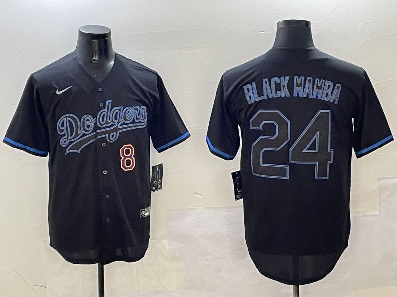 Men Los Angeles Dodgers #24 Black Mamba Black Classic Edition 2025 Nike MLB Jersey style 3